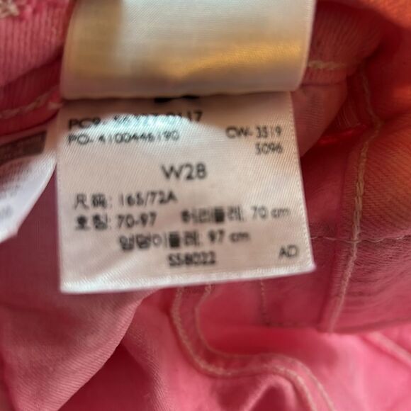 Levi’s 501 Barbie Pink Distressed Frayed Cut Off Shorts - Picture 12 of 12